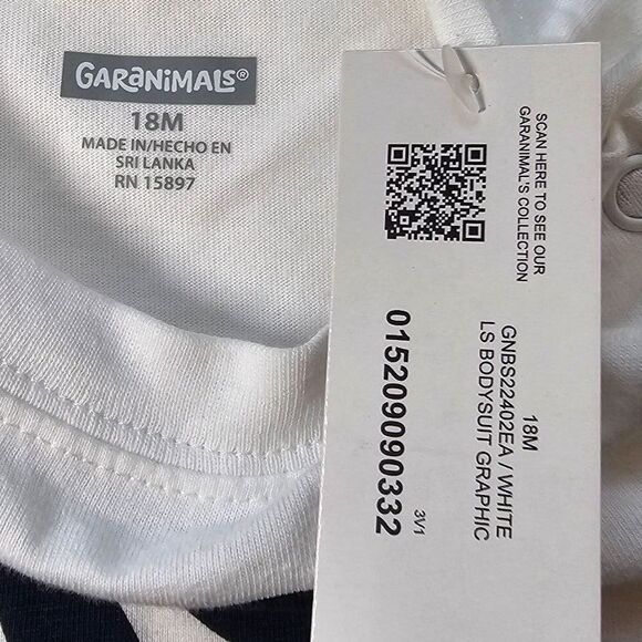 NWT Garanimals 100% Cotton Long Sleeve Onesie Baby T-Shirt ROAR! sz 18 mo. - Picture 4 of 4